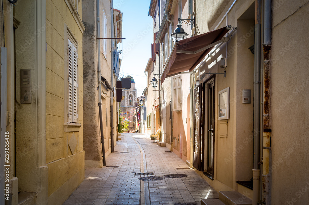 Narrow streets of Saint-Tropez old town