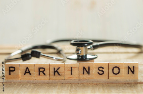 Medical and Health Care Words Typography Concept, Parkinson Disease photo