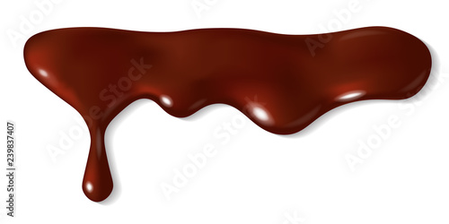 Dripping melted chocolate