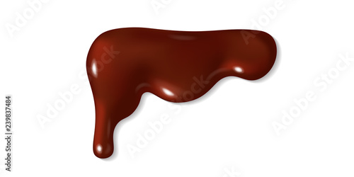 Dripping melted chocolate