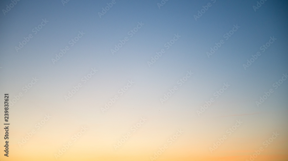 Colorful clear sky without cloud at twilight time before sunrise