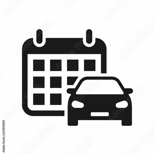 Car rental, reservation vector icon