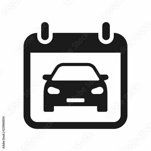 Car rental, reservation vector icon