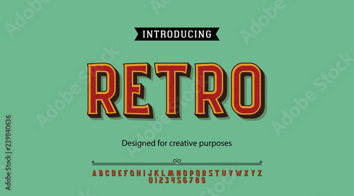 Retro  typeface.For labels and different type designs