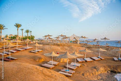 Sunrise on the beach in Sharm El Sheikh