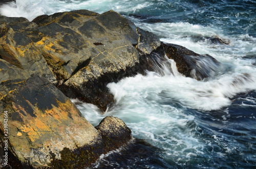 waves crashing on the rocks © Valdas