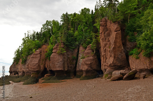 Eroded cliffs on the beach