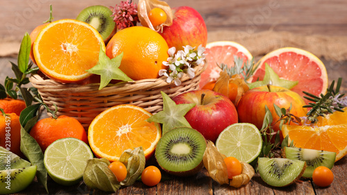Fototapeta Naklejka Na Ścianę i Meble -  assorted fresh fruits
