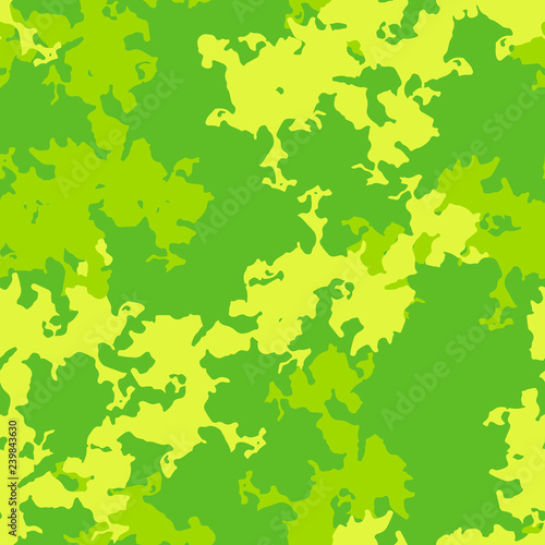 Spring UFO camouflage of various shades of yellow and green colors