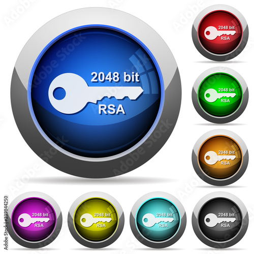 2048 bit rsa encryption round glossy buttons