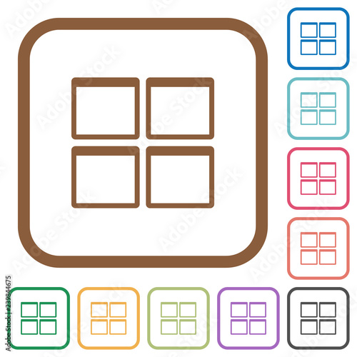 Admin dashboard panels simple icons