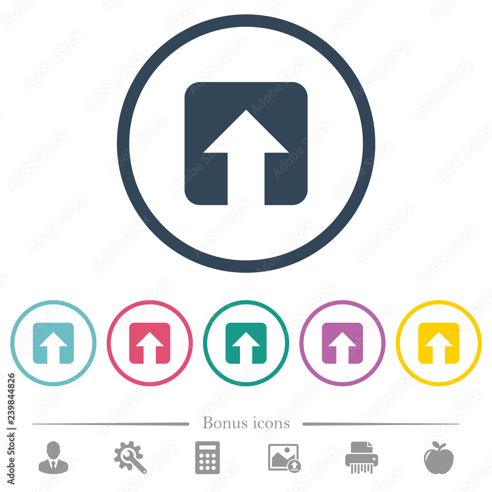 Upload flat color icons in round outlines Upload flat color icons in round outlines