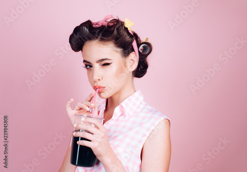 фотографія pretty girl in vintage style