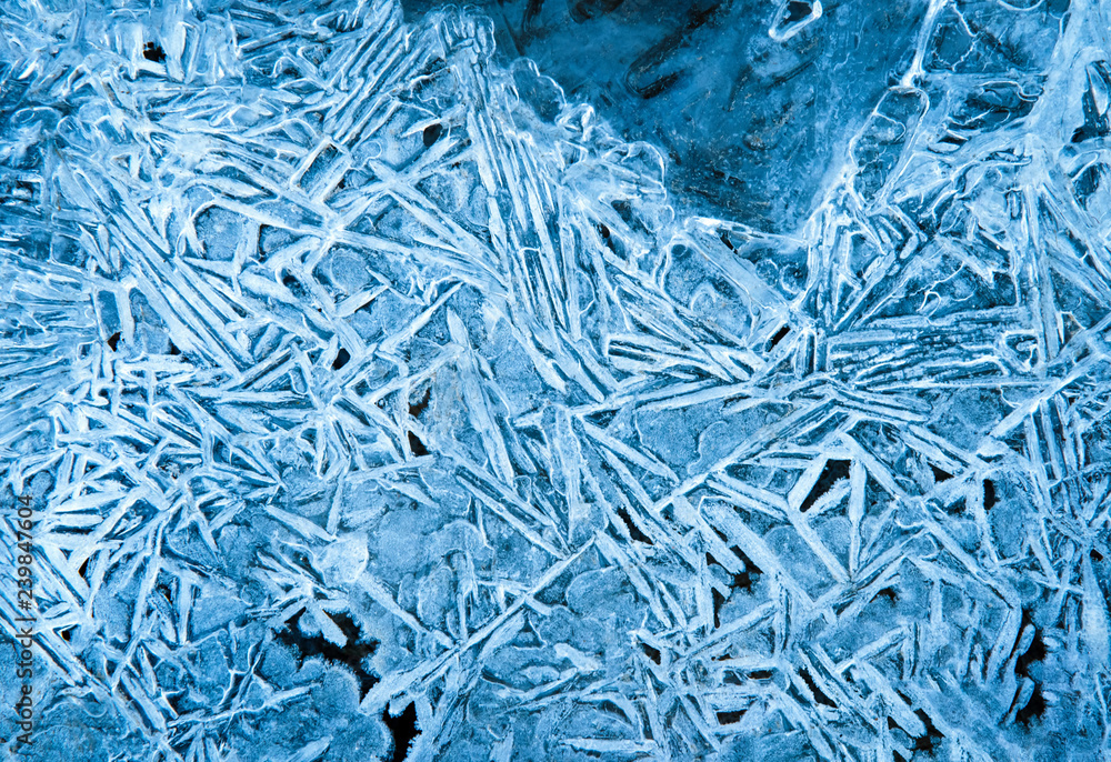 detail on frozen water surface detail on frozen water surface