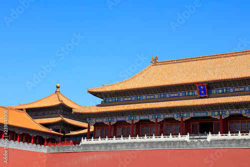 glazed tile roof of the Imperial Palace, Beijing, China