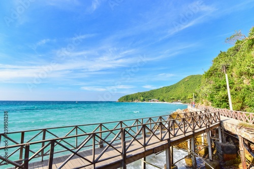 Wooden Bridge to Tien Beach on Koh Larn or Coral Island in Pattaya