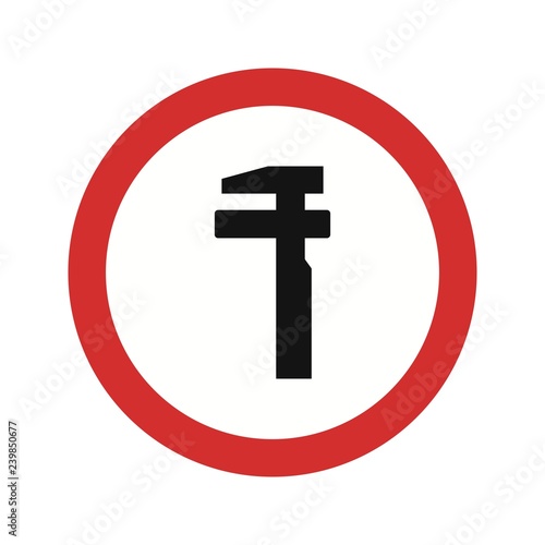 Vector Break Down Service Road Sign Icon