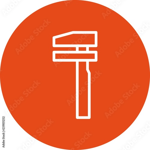 Vector Break Down Service Road Sign Icon