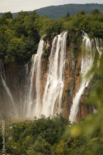 Big waterfall in the forest