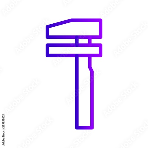 Vector Break Down Service Road Sign Icon
