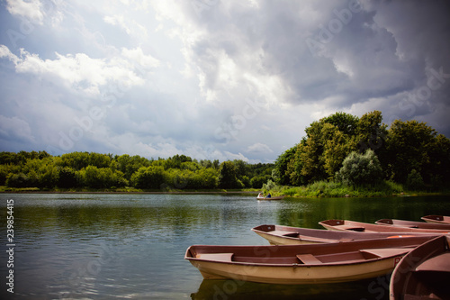 Fototapeta Naklejka Na Ścianę i Meble -  boat on lake