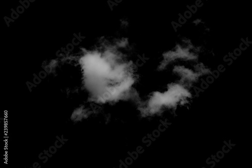 White clouds with black background