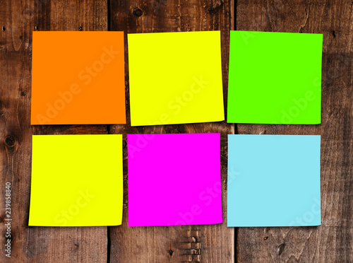 Fotografija list of 2019 New Year resolution and goals sticky notes blank with copy space fo