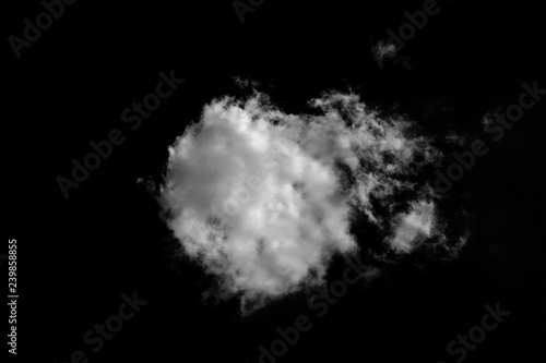 White clouds with black background