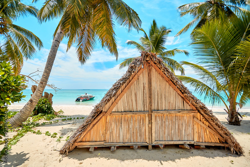 sleeping at nosy iranja beach, madagascar