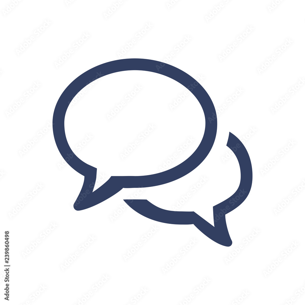 Line icon discussion isolated on white background. Vector illustration. Line icon discussion isolated on white background. Vector illustration.