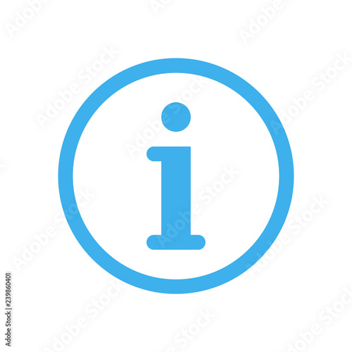 Line icon info isolated on white background. Vector illustration.