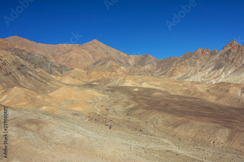 Arid mountain landscape in Ladakh  India.