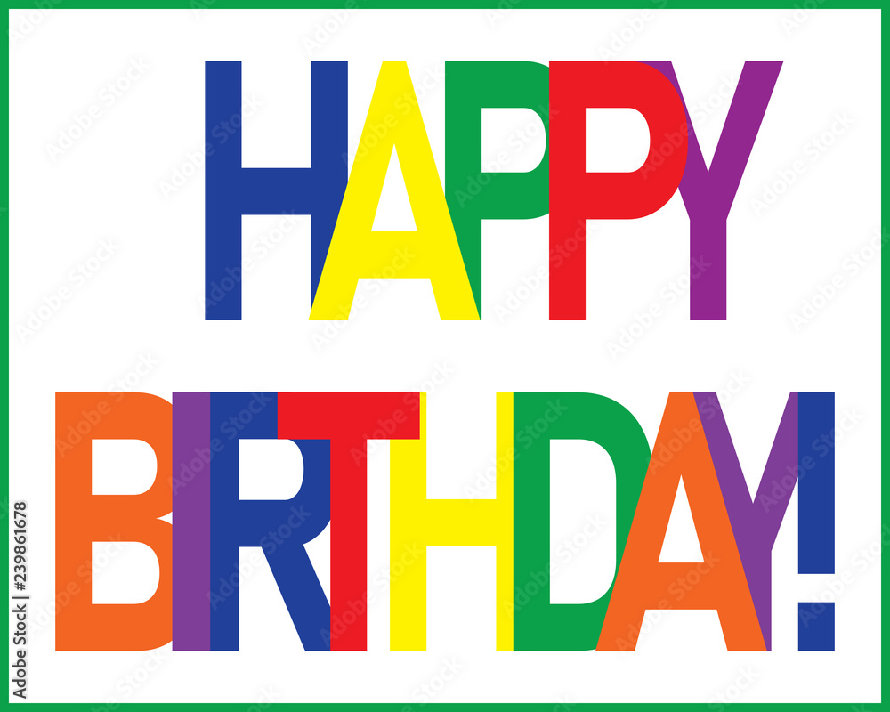 Birthday-Primary Colors Birthday-Primary Colors