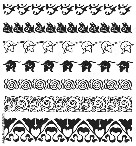 borders and divider set #vector design decoration elements