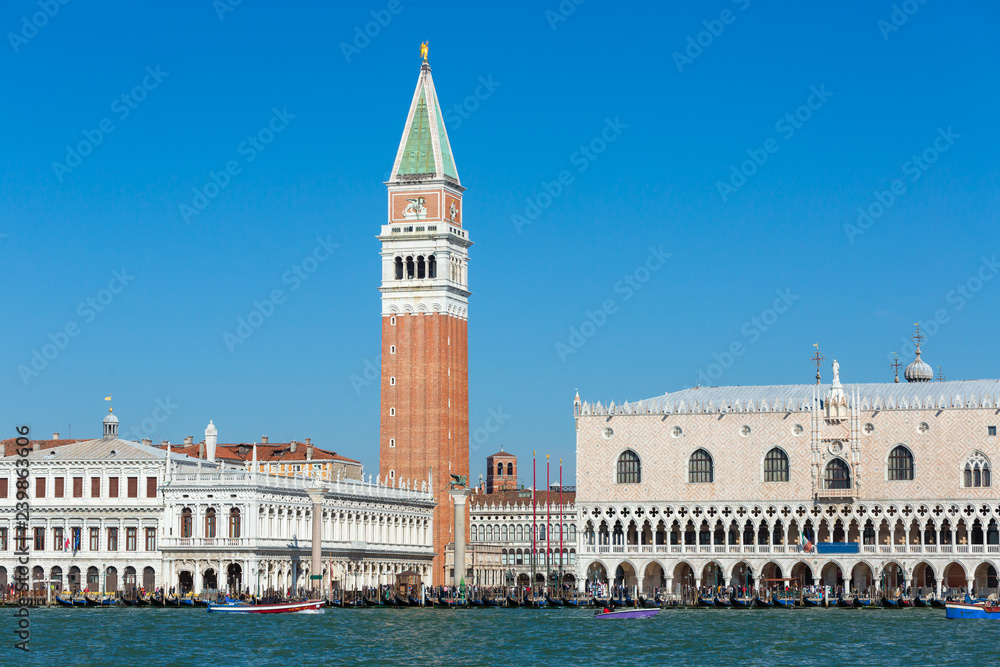 Top view of San Marco square and Doge's Palace in Venice, Italy