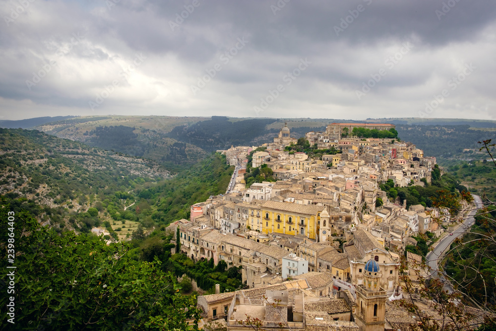 Hilltop village in Sicily 