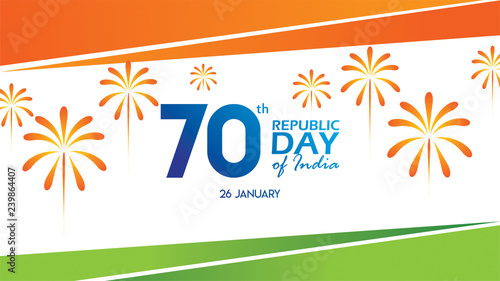 Republic Day of India background design banner or poster. 26 th January vector illustration