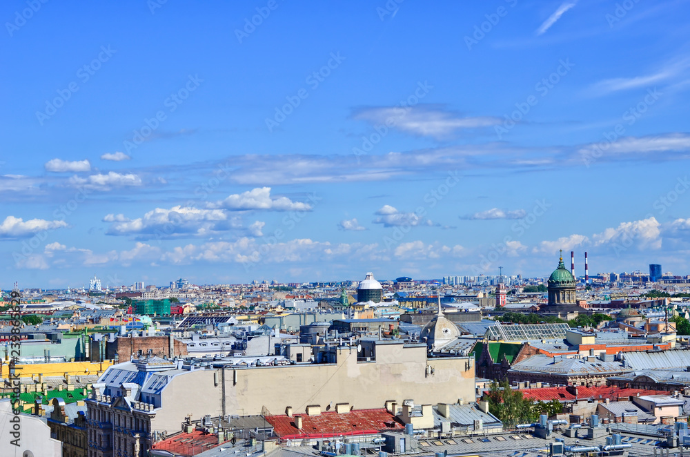 Obraz premium Top view of the modern urban landscape.