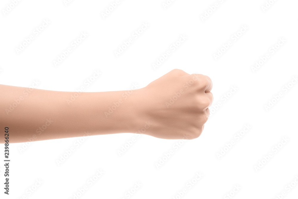 partial view of woman showing yes sign in deaf and dumb language isolated on white partial view of woman showing yes sign in deaf and dumb language isolated on white