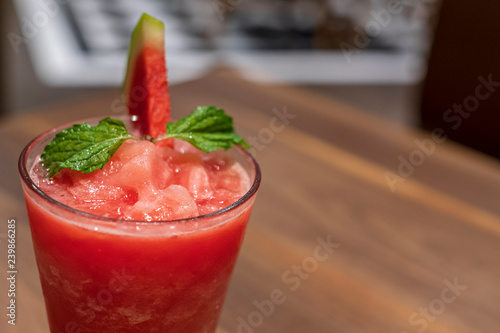 Wallpaper Mural Watermelon drink in glasses on wooden tabel. Torontodigital.ca