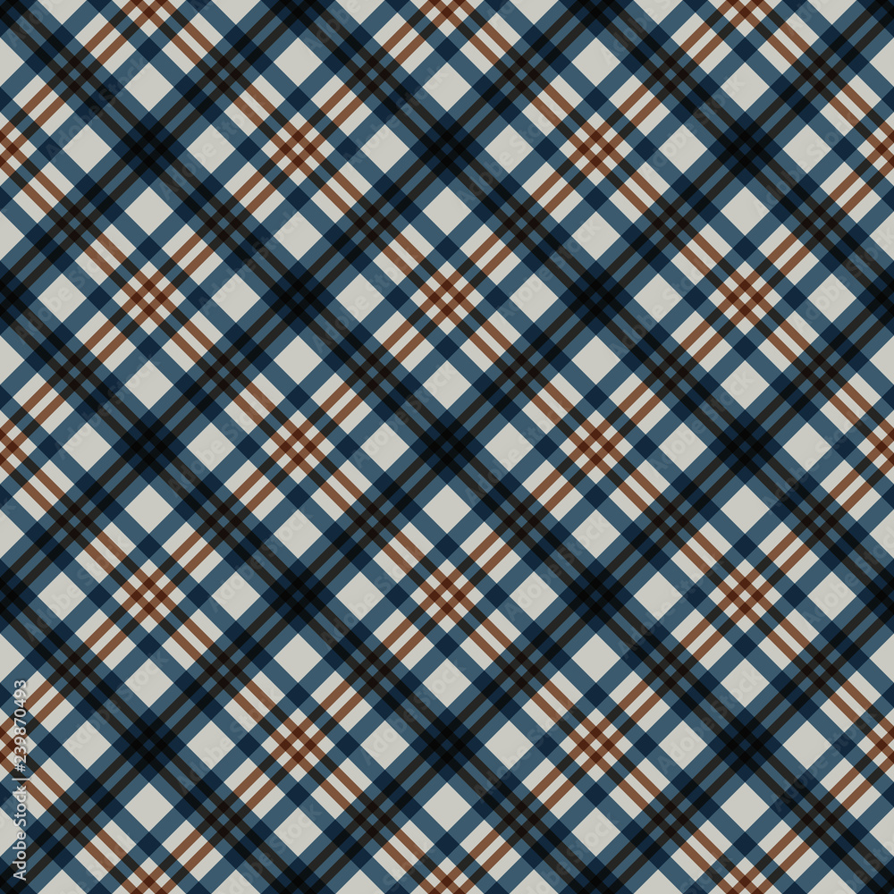 Plaid Seamless Pattern - Plaid design in colors of blue and brown Plaid Seamless Pattern - Plaid design in colors of blue and brown