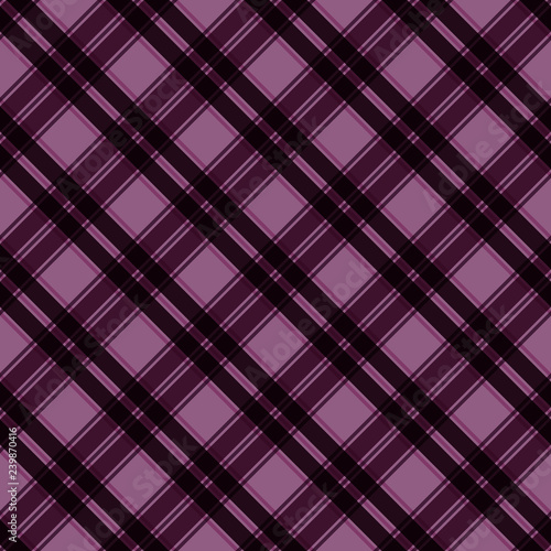 Plaid Seamless Pattern - Plaid design in colors of plum, purple, pink, and magenta