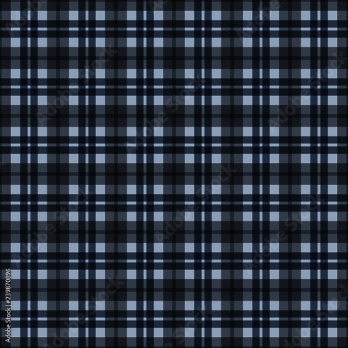 Plaid Seamless Pattern - Plaid design in colors of slate gray and blue