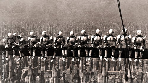 Foto Robots obreros