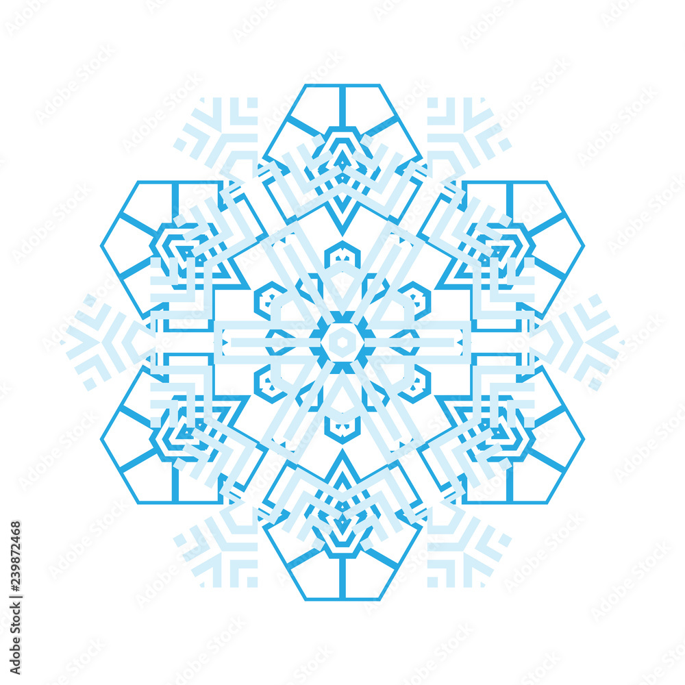 Simple Snowflake Icon Isolated on White Background Simple Snowflake Icon Isolated on White Background