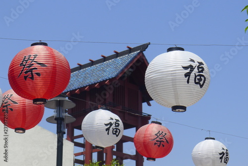 Watchtower and Paper Lanterns at Little Tokyo