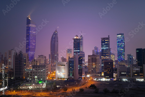 Kuwait city at night