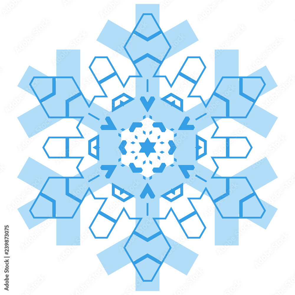 Simple Snowflake Icon Isolated on White Background Simple Snowflake Icon Isolated on White Background