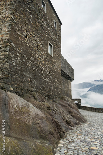 Sasso Corbaro Medieval fortress in Bellizona, Switzerland photo