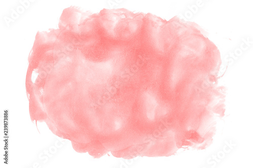 Designed abstract watercolor background, design template. Pink.